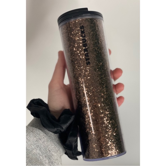 Starbucks Other - Starbucks 16 oz. Travel Mug Plastic Brown Glitter